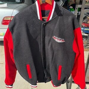Pontiac Black and Red Varsity Jacket. Great gift for any GTO fan!